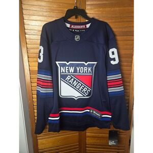 New York Rangers Fanatics Breakaway Zibanejad Navy Alt Jersey Mens S